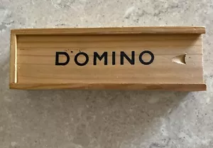 Vintage - Double Six Dominoes Set of 28 Tiles With Wooden Box, lid & Instns. - Picture 1 of 13