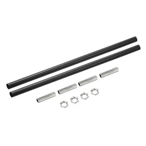 2 Set Verlängerungsstangensatz M10 11,8" Überwurfmutter mit Gewinderohr Schwarz - Bild 1 von 5