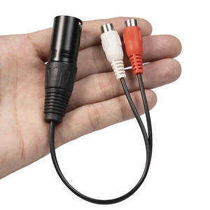 Computer Audio Cable Pressure Resistant Video Converting 3pin Xlr to 2 Rca Audio - Afbeelding 1 van 9