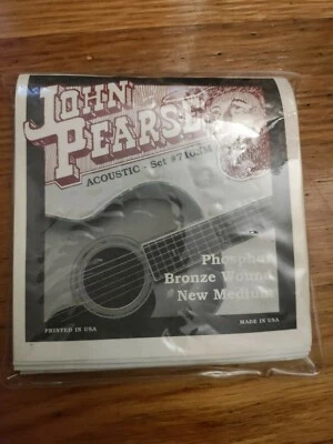 John Pearse Guitar Strings Acoustic Phosphor Bronze Wound New Medium #710 nm - Image 1 of 4
