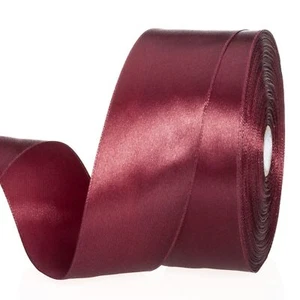 50 Yards Wine Red Satin Ribbon 1.5" for Floral Bouquets Wedding or Party Décor - Picture 1 of 7