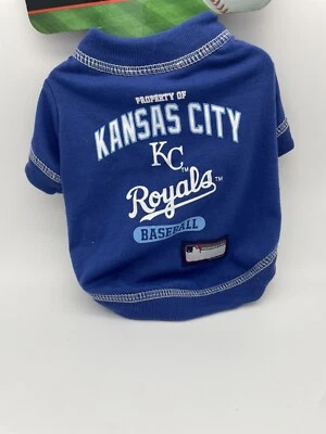 MLB Officially Licensed Pet Wear- XS KANSAS CITY ROYALS PET T-SHIRT - Image 1 of 2