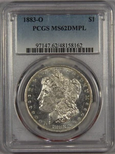 1883-O Morgan Silber Dollar PCGS MS62 DMPL 1 $ - Bild 1 von 3