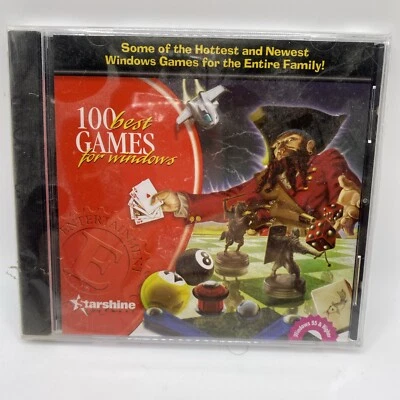 100 Best Games For Windows Cd Rom Win - 95 or higher PC Game - New Sealed - Image 1 of 2