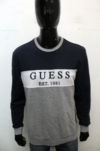 Guess Felpa Uomo Taglia L Maglietta Multicolore Sweatshirt Invernale Cotone - Foto 1 di 11