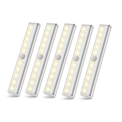 Paquete de 1-5 Portale Batería Inalámbrica Sensor de Movimiento Gabinete Armario Luz Luz Nocturna Foto 1 de 4