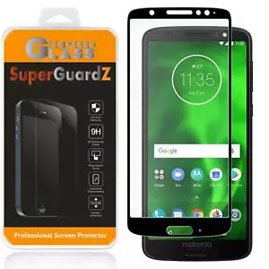 SuperGuardZ Motorola Moto G6 - FULL COVER Tempered Glass Screen Protector Guard - Picture 1 of 10
