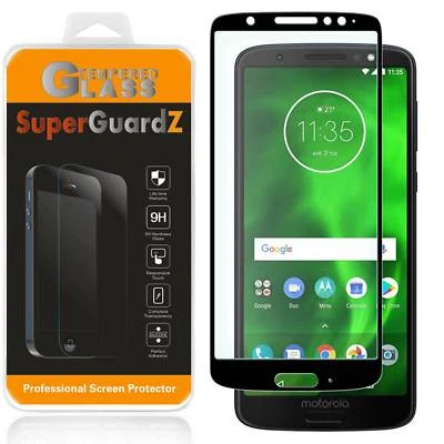 2X SuperGuardZ FULL COVER Tempered Glass Screen Protector For Motorola Moto G6 - Image 1 of 4