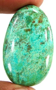 47.90 Ct Natural Green Chrysocolla Gemstone Cabochon Wire Wrap Stone - 20467 - Picture 1 of 2