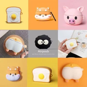 Airpods 1 2 Pro Shockproof Silicon Case Airpod Cartoon Cover Dinosaur Keychain - Picture 1 of 19