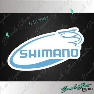 Shimano Fishing Decal / 6" OVAL Logo Vinyl Boat Lure Gear Graphic Art Decals si - Picture 1 of 3