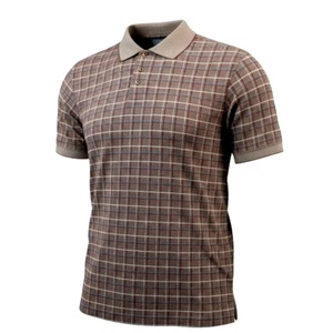 Pierre Cardin Herren Golfhemd Burgunderrot Gemustert 3 Knöpfe - XL - Bild 1 von 5