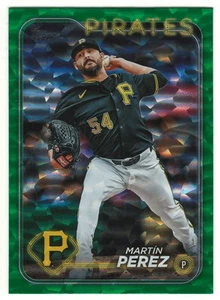 2024 Topps Update Green Crackle Foil #75 Martin Perez Pittsburgh Pirates 210/499 - Bild 1 von 2