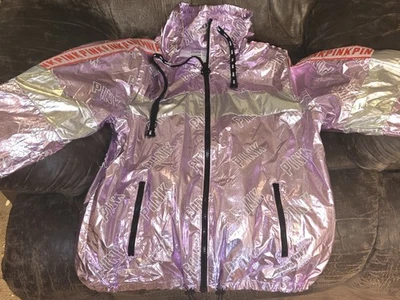 Chaqueta cortavientos "Pink" de Victoria Secret talla pequeña ¡en excelente forma! Foto 1 de 4