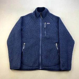 Patagonia Retro Pile Jacket Youth XL Navy Blue Fleece Full Zip Outdoor Hiking - Picture 1 of 10