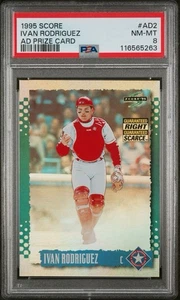 Ivan Rodriguez - 1995 Score AD prize card #AD2 PSA 8 - Picture 1 of 2