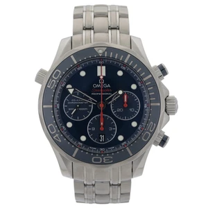 OMEGA Seamaster 300 Chrono 212.30.44.50.03.001 Blue 44mm Men's Watch + Box - Picture 1 of 10