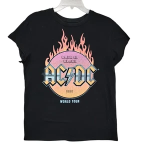 Camiseta ACDC Graphic Retro 1980 World Tour (2022) Talla XL Negra Mangas Cortadas Crudas - Imagen 1 de 7