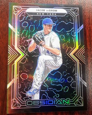 Jacob DeGrom 2022 Panini Obsidian #37 Purple Etch /99 - Image 1 of 2