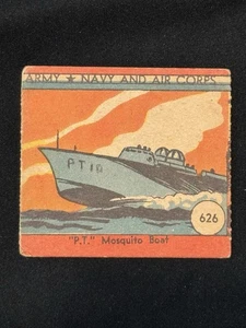 1942 R18 WS CORP ARMY NAVY AIR CORPS CARD #626 PT MOSQUITO BOAT CREASE FREE - Picture 1 of 2