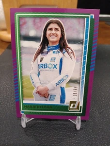 2025 Donruss Racing Hailie Deegan Purple Border Parallel 18/99 SP - Picture 1 of 2