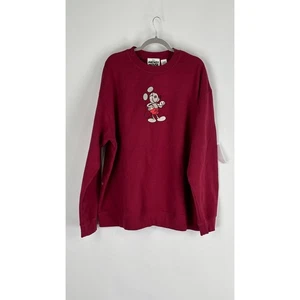 Felpa Disney Topolino E Amici Originale Topolino Adulto Taglia 3XL Nuova Rossa - Foto 1 di 8