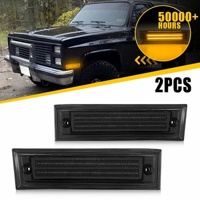 Luz marcadora lateral delantera LED IZQUIERDA+DERECHA para Chevrolet R10 R20 R30 R2500 R3500 1987-91 Foto 1 de 4