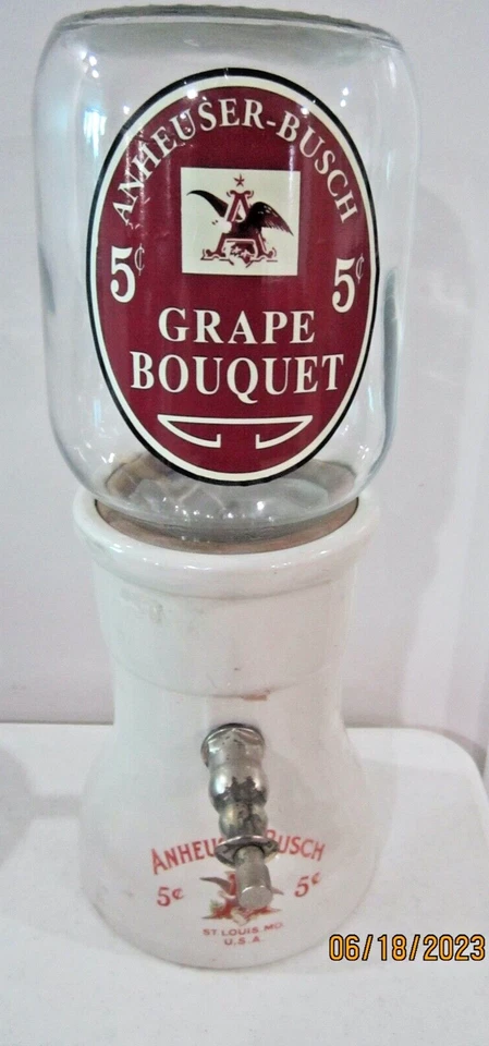 ANHAUSER ARBUSTO RAMO DE UVA FUENTE DE SODA DISPENSADOR DE JARABE Foto 1 de 4
