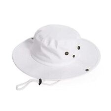Boonie Sun-Hat for Men Bucket Hat Wide Brim Sun Hat with UV X-Large White
