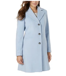 Calvin Klein Coat Single-Breasted Women's Size 18 Pastel Blue Cashmere rtp$400 - Picture 1 of 3