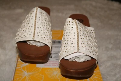 Sandalias de cuña YellowBox Babee plataforma diamantes recortados blancas talla 9M Ret $69 Foto 1 de 4