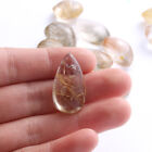 Polished Rutilated Quartz Yellow Hairstone Healing Stone Natural Hair Crystal