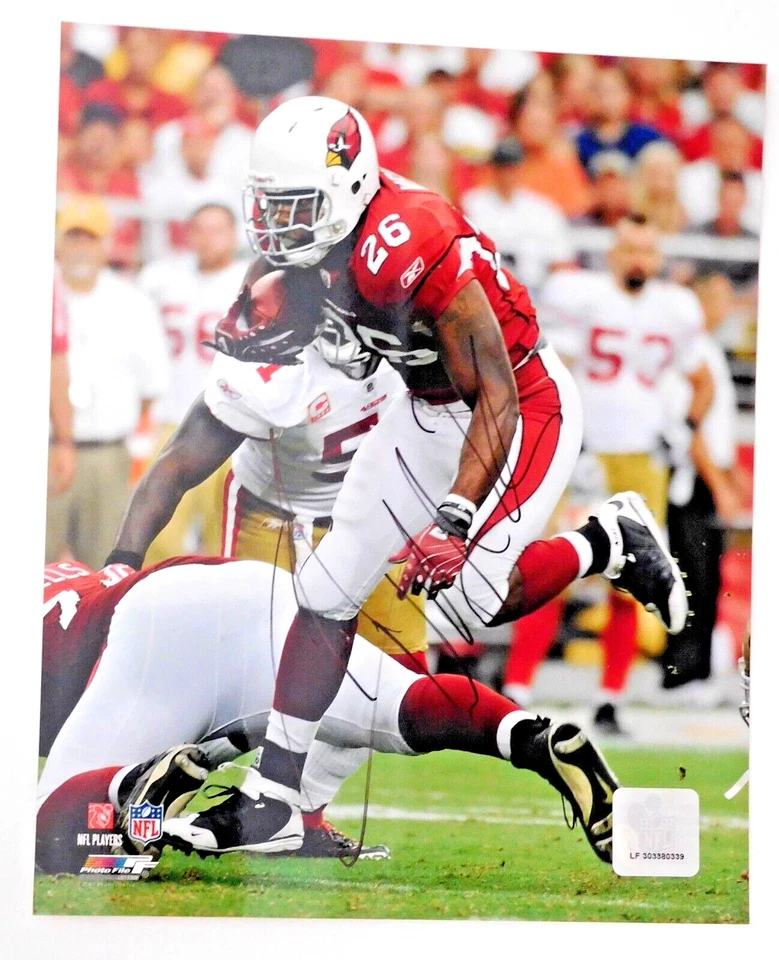 Foto assinada 8x10 de Chris Beanie Wells Arizona Cardinals Ohio State Buckeyes - Imagem 1 de 1