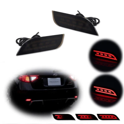 Luces de freno de parada de parachoques trasero LED ahumadas para Subaru Impreza WRX STI 08-14 lámpara Foto 1 de 4