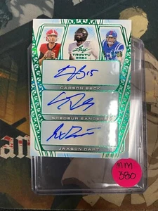 BECK/SANDERS/DART 2024 LEAF TRINITY #TA4 TRIPLE AUTO GREEN /15 - Picture 1 of 2