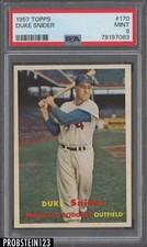 1957 Topps #170 Duke Snider Brooklyn Dodgers HOF PSA 9 MINT " PACK FRESH "