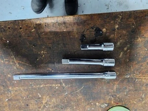 Mac Tools Set Of Three 1/2” Drive Extensions 3”, 5”, & 10” Long V10E V5E V3E - Foto 1 di 6