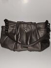 Simply Vera by Vera Wang Pleated Taupe Gray Shoulder Satchel Purse w/ Pockets