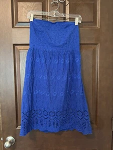Old Navy Women's Blue Stretch Tube top Strapless Short Mini Dress Size 6 - Picture 1 of 3