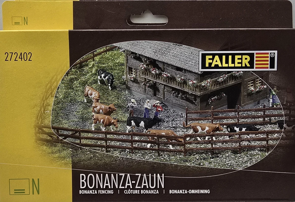 Faller Holzlattenzaun Für Modelleisenbahn – 4 Zaunsegmente & 2 Tore – Lasercut Bausatz In Weiß