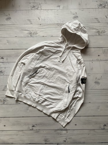 Stone Island Autentica Felpa con Cappuccio Uomo Bianca Taglia XXL