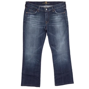 7 For All Mankind Bootcut Jeans Womens 32x29 Blue Denim - Picture 1 of 9