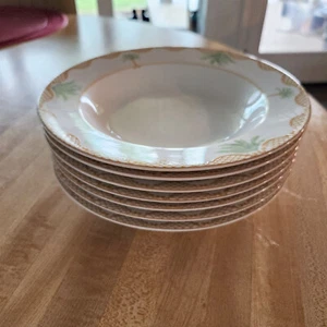 7 Mikasa Island Flair Rim Soup Bowls L3232 - Picture 1 of 4