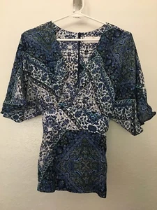 Blusa manga dolman Amanda Uprichard talla S para mujer 100 % seda - Imagen 1 de 5