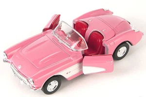 BLITZ VERSAND Chevrolet Corvette 1957 pink Welly Modell Auto 1:34 NEU & OVP - Bild 1 von 1