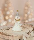 Michelle Allen Bethany Lowe Shimmery Snowman Tree Pail Fig Retro Christmas Decor