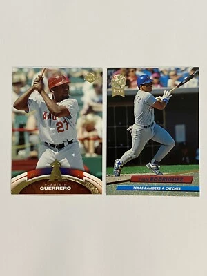 Tarjeta de novato 2006 Sweet Spot Update Vladimir Guerrero e Iván Rodríguez de la corte 1992 Foto 1 de 2