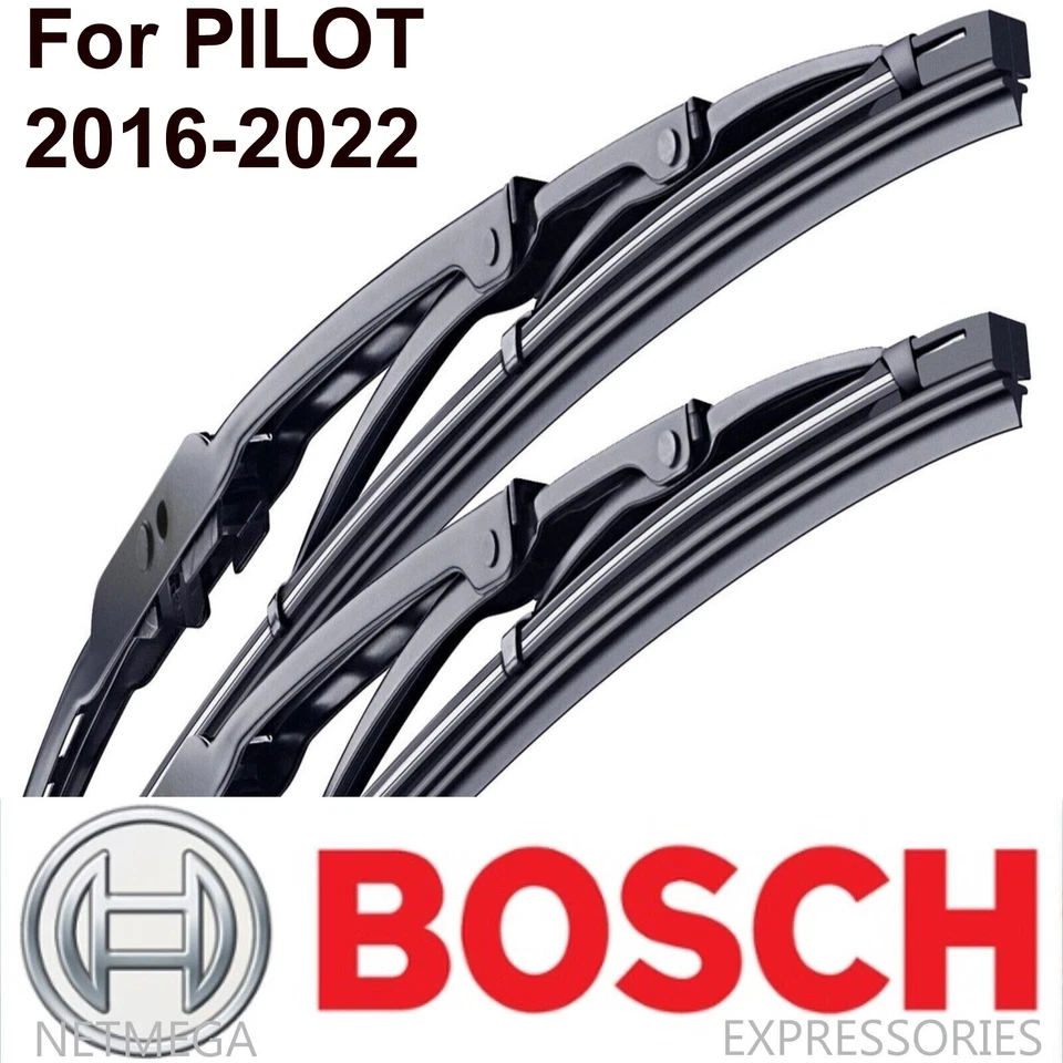 2x Conjunto de Lâminas de Limpador BOSCH para HONDA PILOT (2016-2022) Conexão Direta (Par) - Imagem 1 de 3