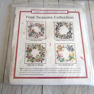 Foxglove Garden Designer Series $ seasons Wreaths APPLIQUE PATTERNS 16" ea. - Picture 1 of 4