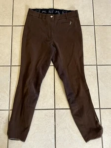 Goode Rider Womens 30L Brown Corduroy Full Seat Equestrian Riding Jodhpur Pants - Picture 1 of 5